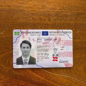 Austria ID Card Template 2021 High Quality