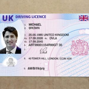 UK Driving license PSD Template 2022 High Quality