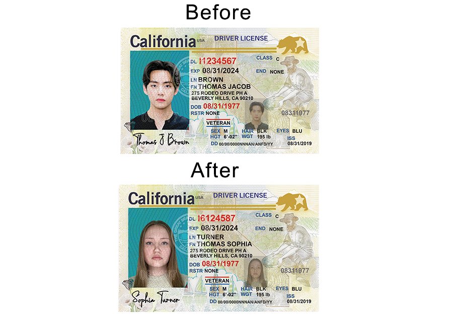 California Driver's License PSD Template 2026 High Quality