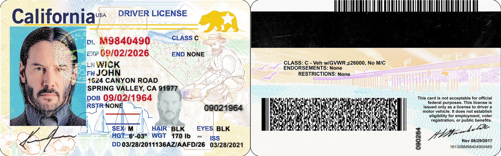 USA California Driver License PSD Template Version 4 Preview