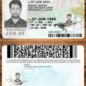 Canada Alberta DL Template V1- High Quality