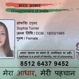 India Aadhar Card PSD Template High Quality