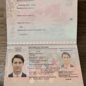 Italy Passport Template High Quality Version 2