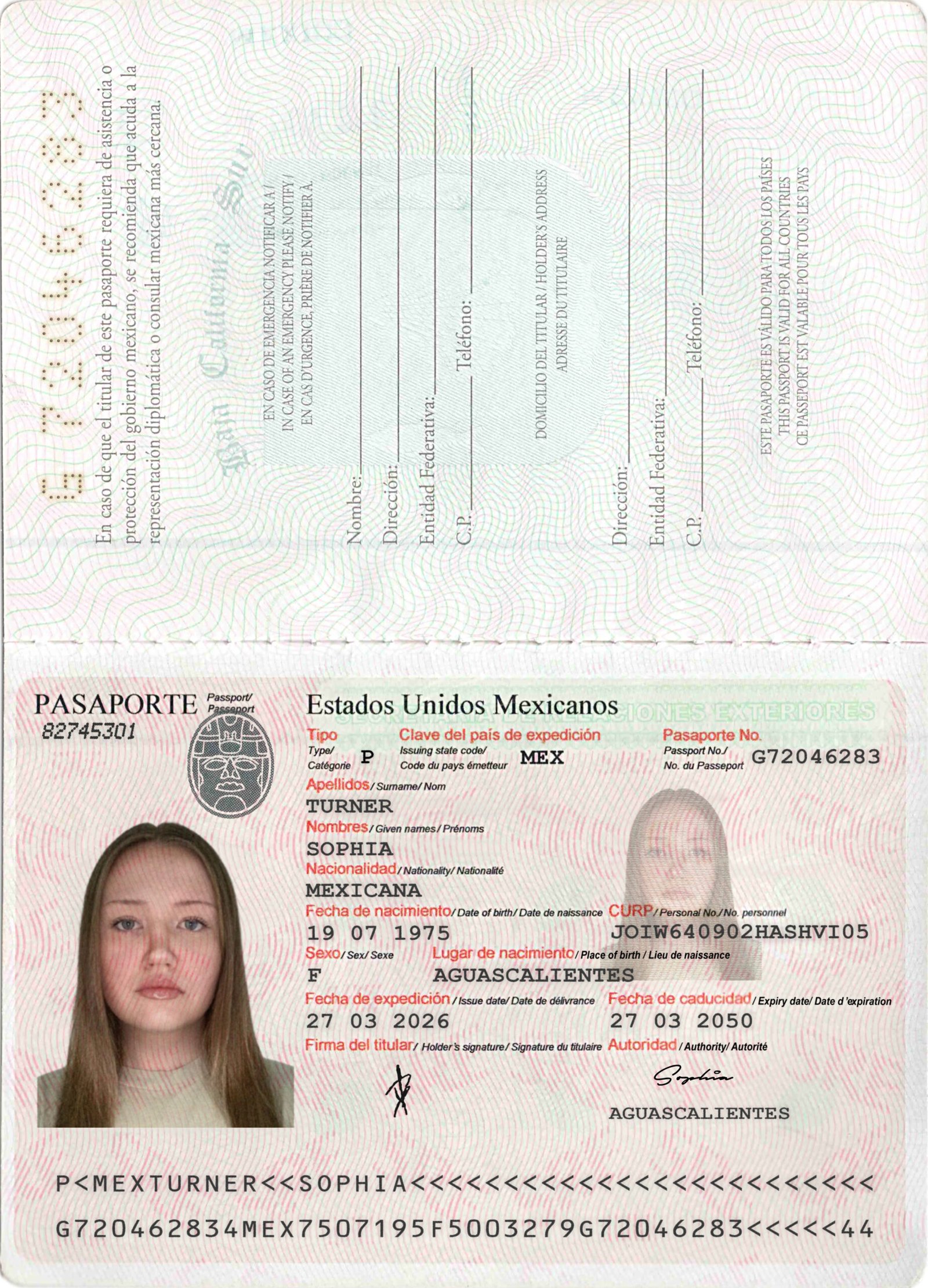 Mexico Passport PSD Template High Quality Version 2