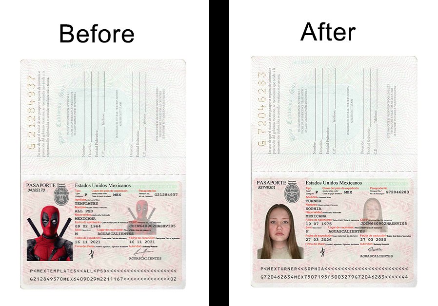 Mexico Passport PSD Template High Quality Version 2