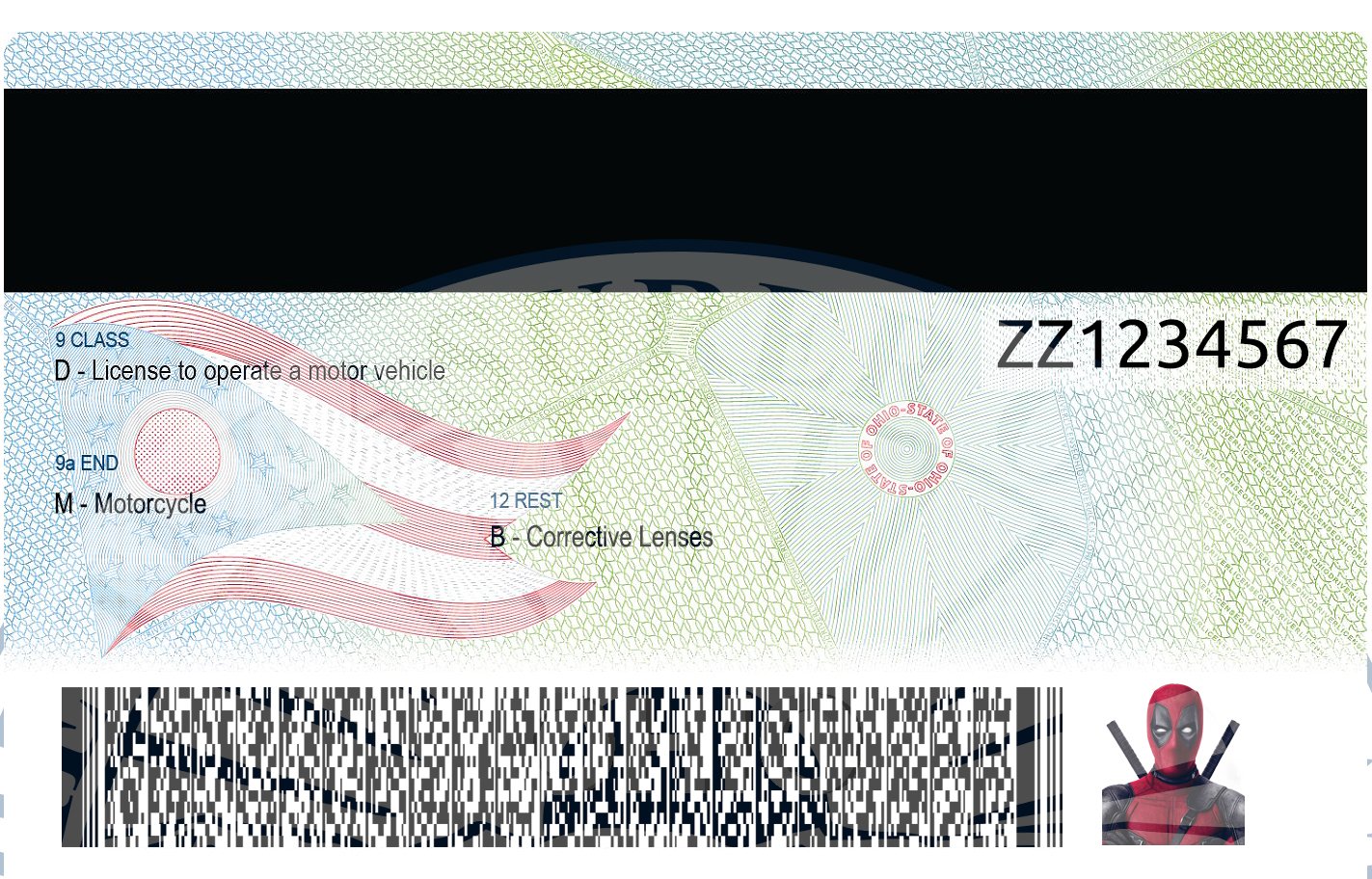Ohio Driver's License PSD Template 2026 High Quality
