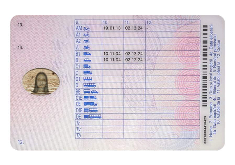 Romania Driver License PSD Template High Quality 2026