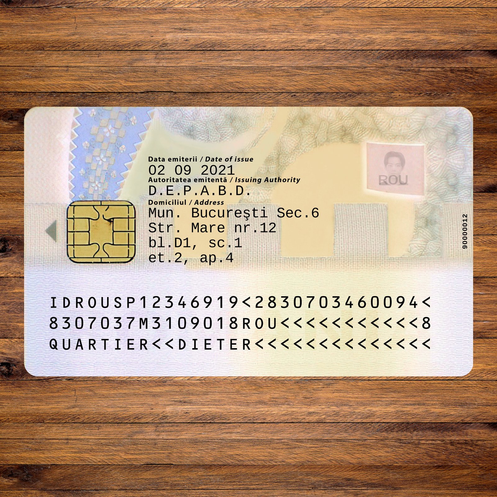 Romanian ID Card 2021 PSD Template High Quality