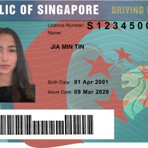 Singapore Driver License PSD Template High Quality – 2026
