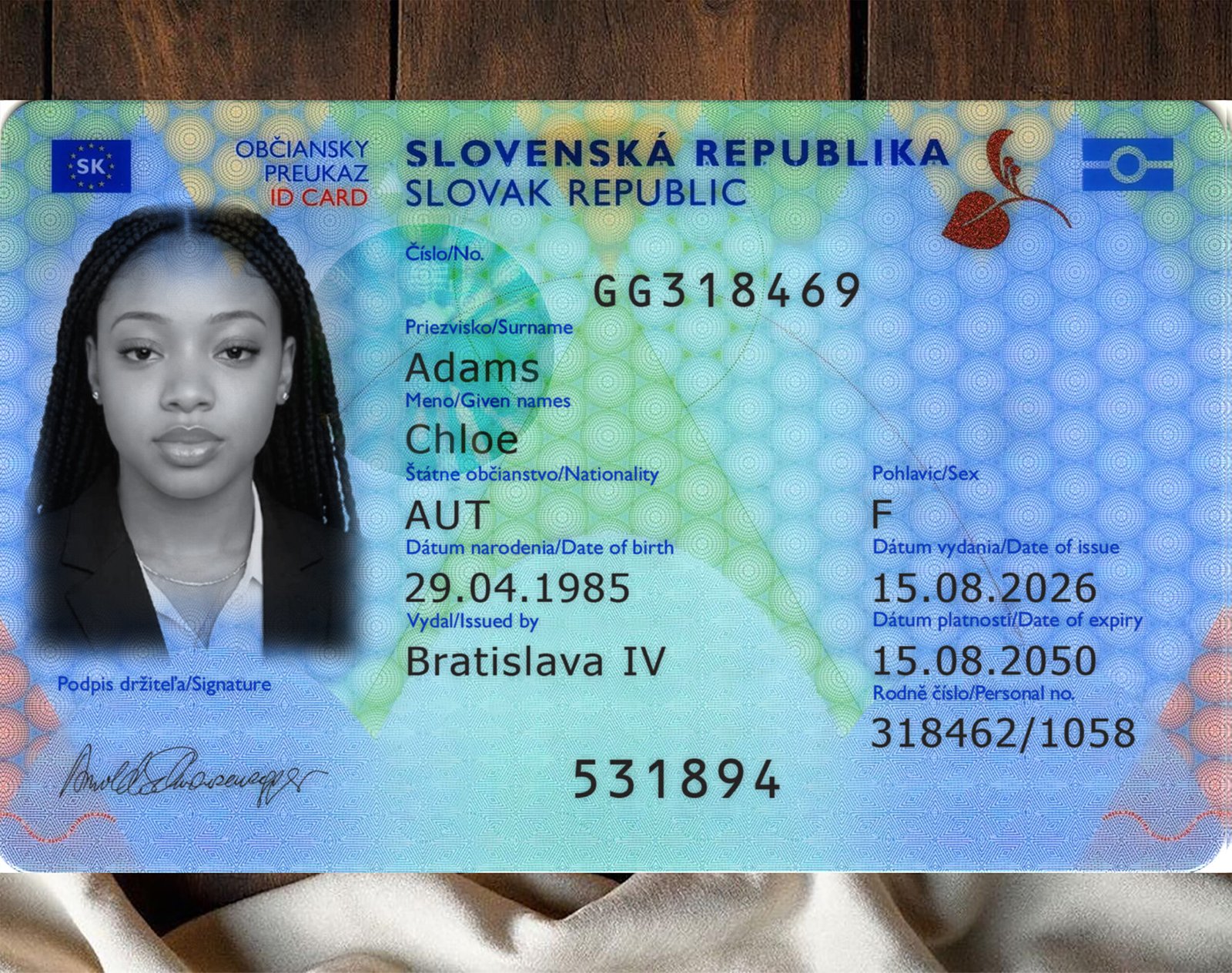 Slovakia ID Card PSD Template 2026 High Quality