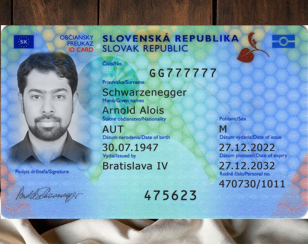 Slovakia ID Card PSD Template 2026 High Quality