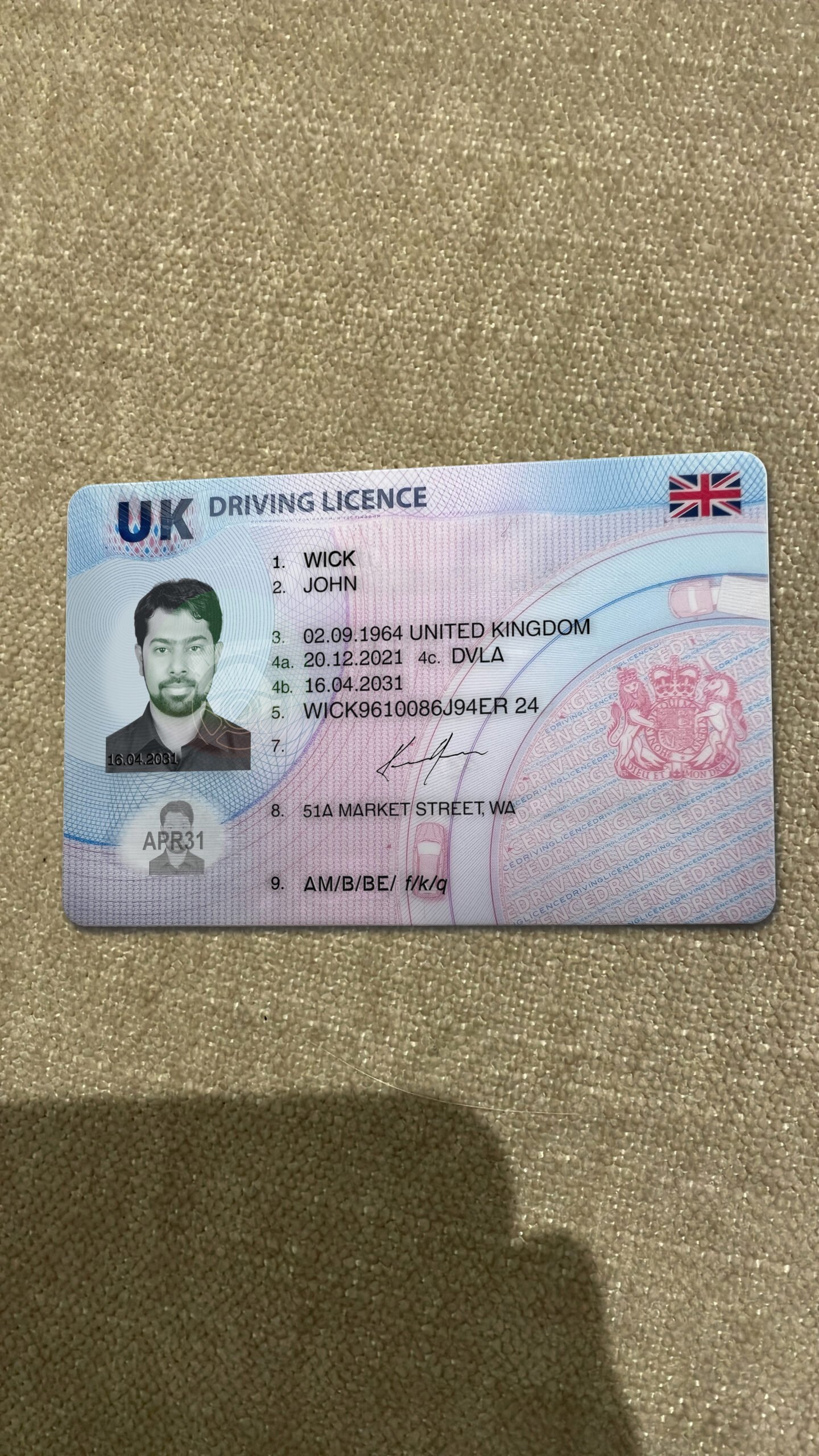 UK Driving License PSD Template 2026 High Quality