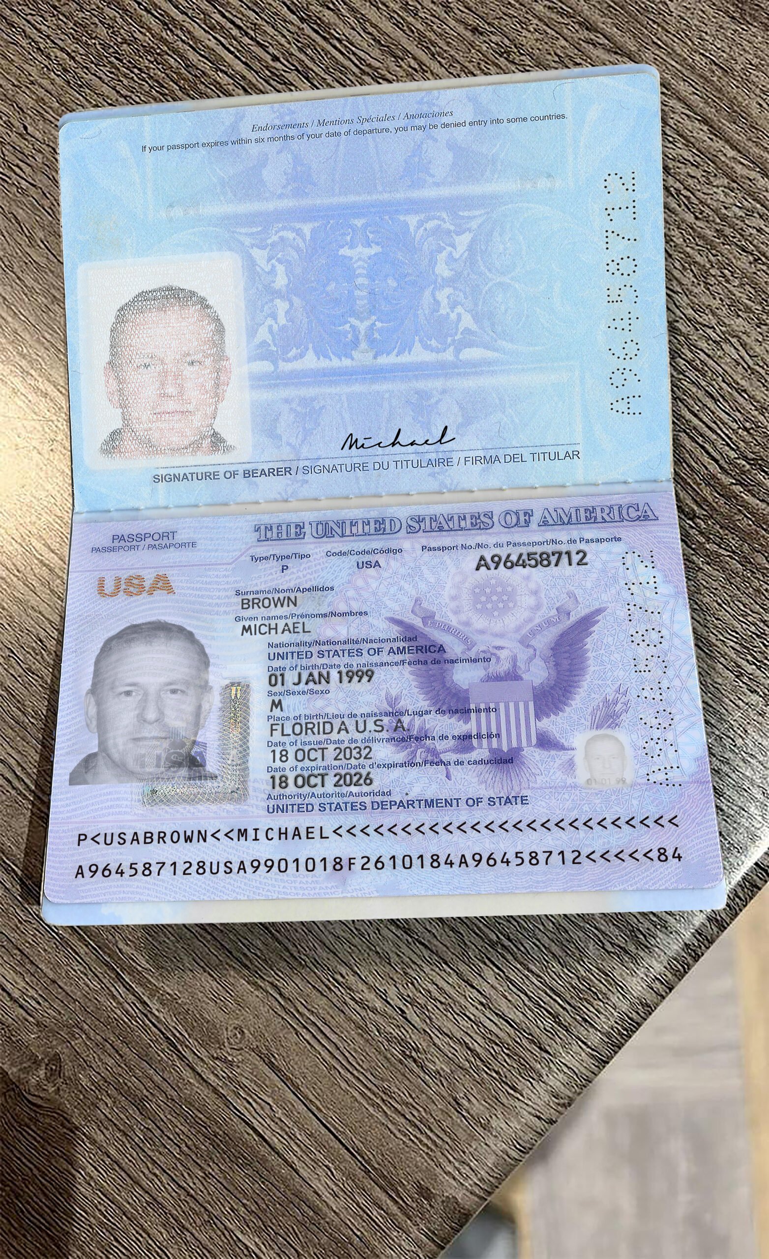 USA Passport New Template 2026 – High Quality & Fully Editable