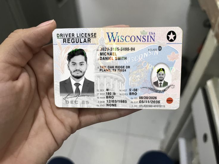 Wisconsin Driver License PSD Template High Quality - 2026