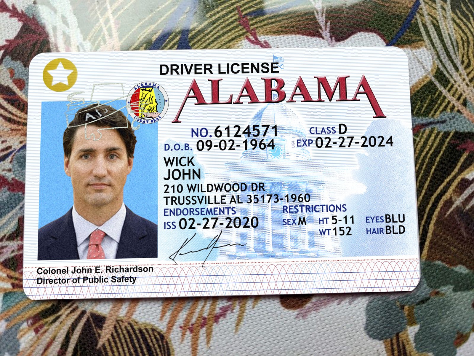 Alabama Driver License Template 2026 High Quality