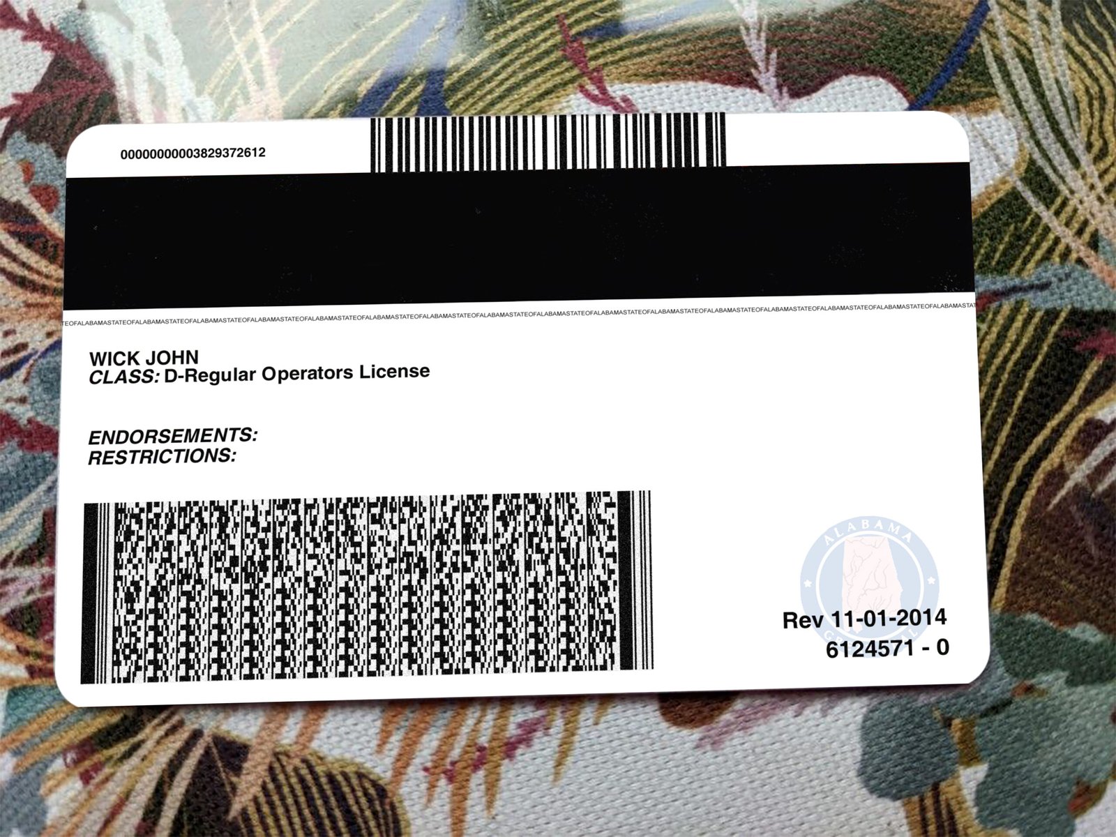 Alabama Driver License Template 2026 High Quality