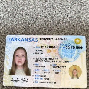 Arkansas Driver License Template 2026 High Quality