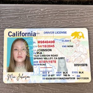 California Driver License Template 2026 High Quality