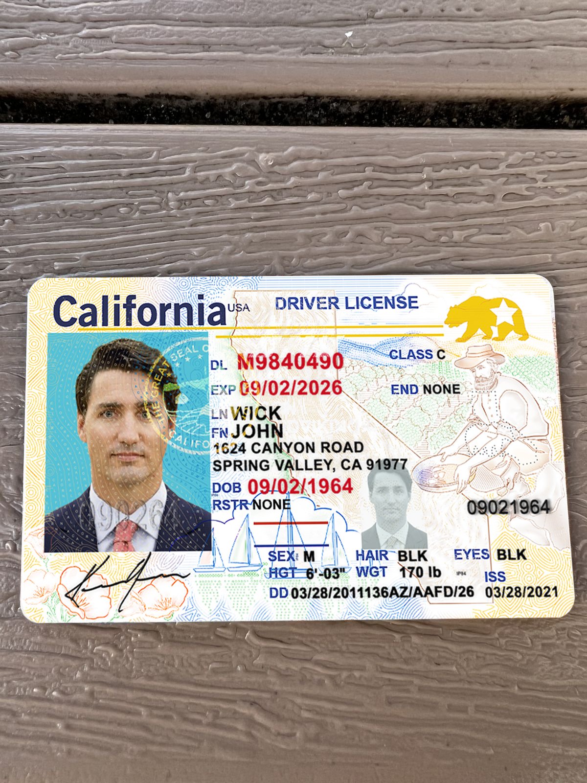 California Driver License Template 2026 High Quality