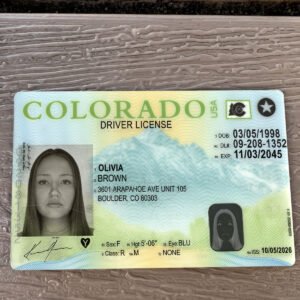 Colorado Driver License Template 2026 High Quality