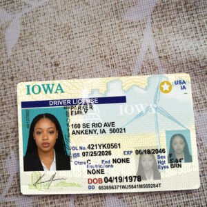 Iowa Driver License OLD Version High Quality