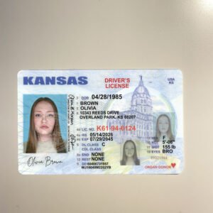 Kansas Driver License OLD Version High Quality