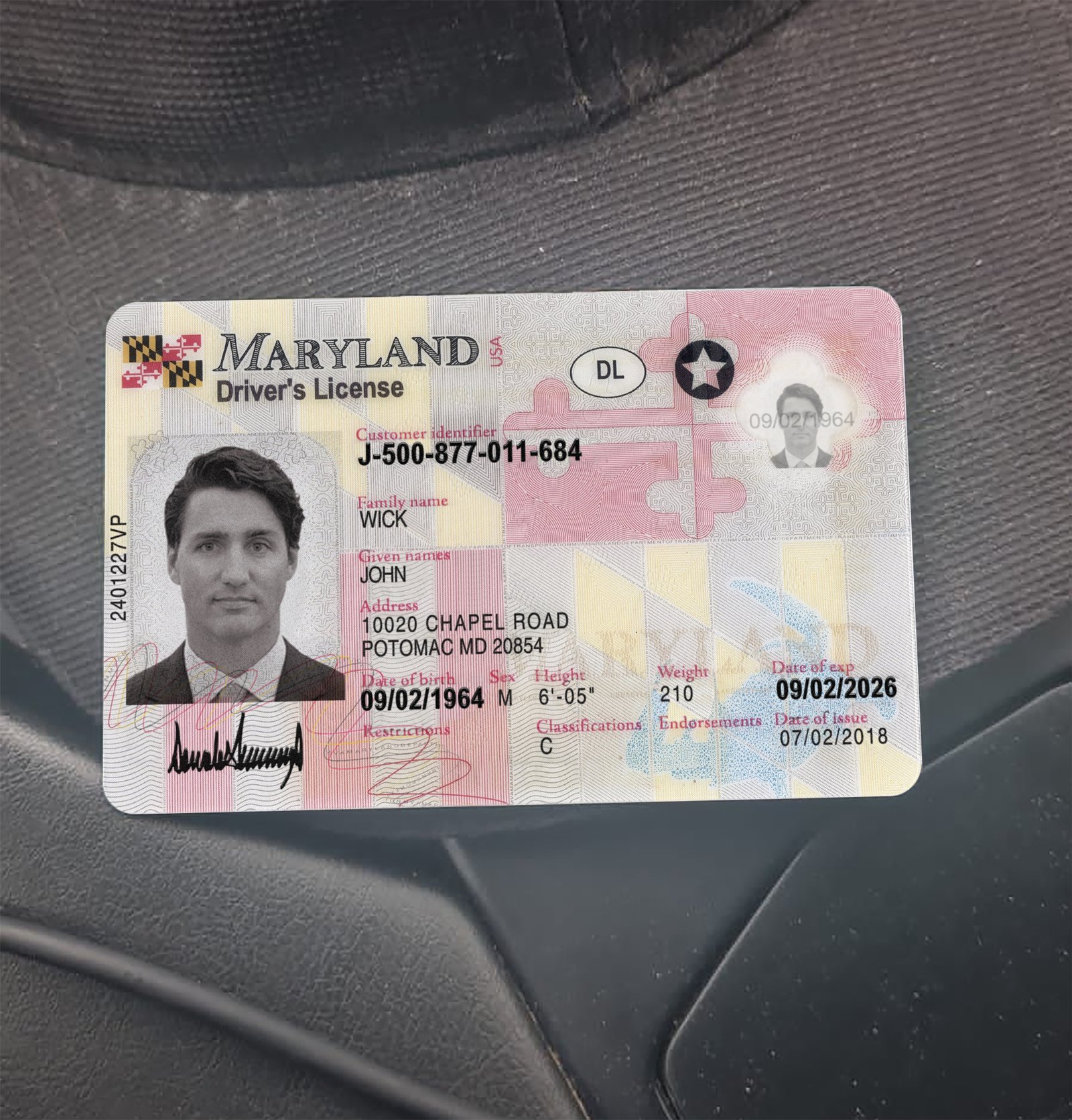 Maryland Driver License Template 2026 High Quality
