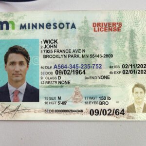 Minnesota Driver License Template 2026 High Quality