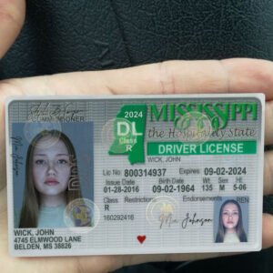 Mississippi Driver License OLD Version High Quality