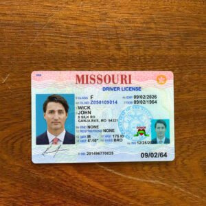 Missouri Driver License Template 2026 High Quality