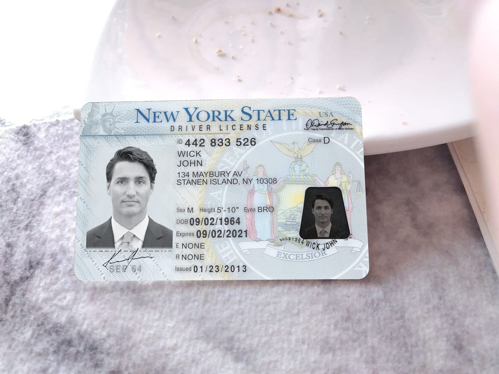 New York DL Template NEW 2026 High Quality