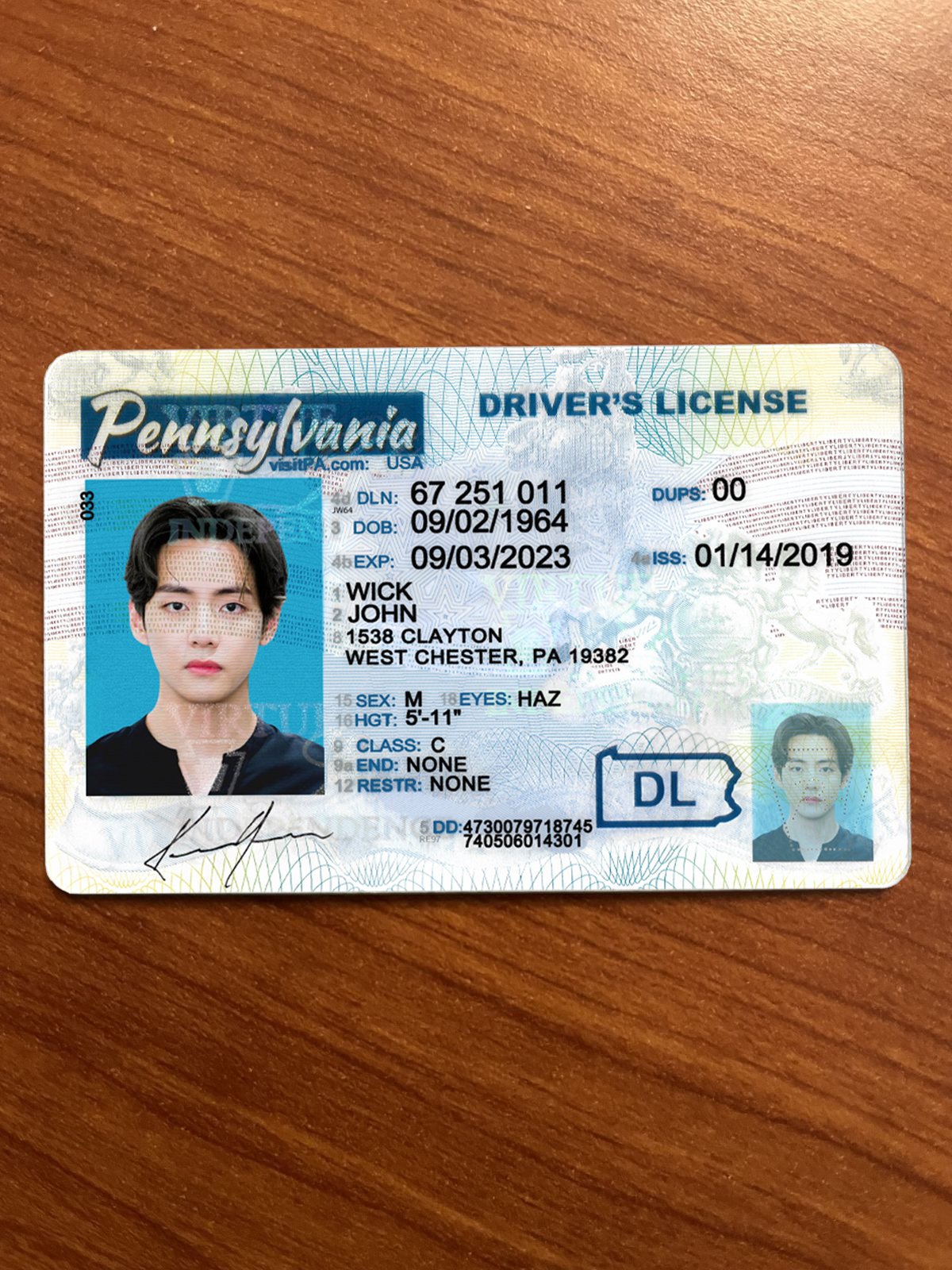 Pennsylvania DL Template 2026 High Quality