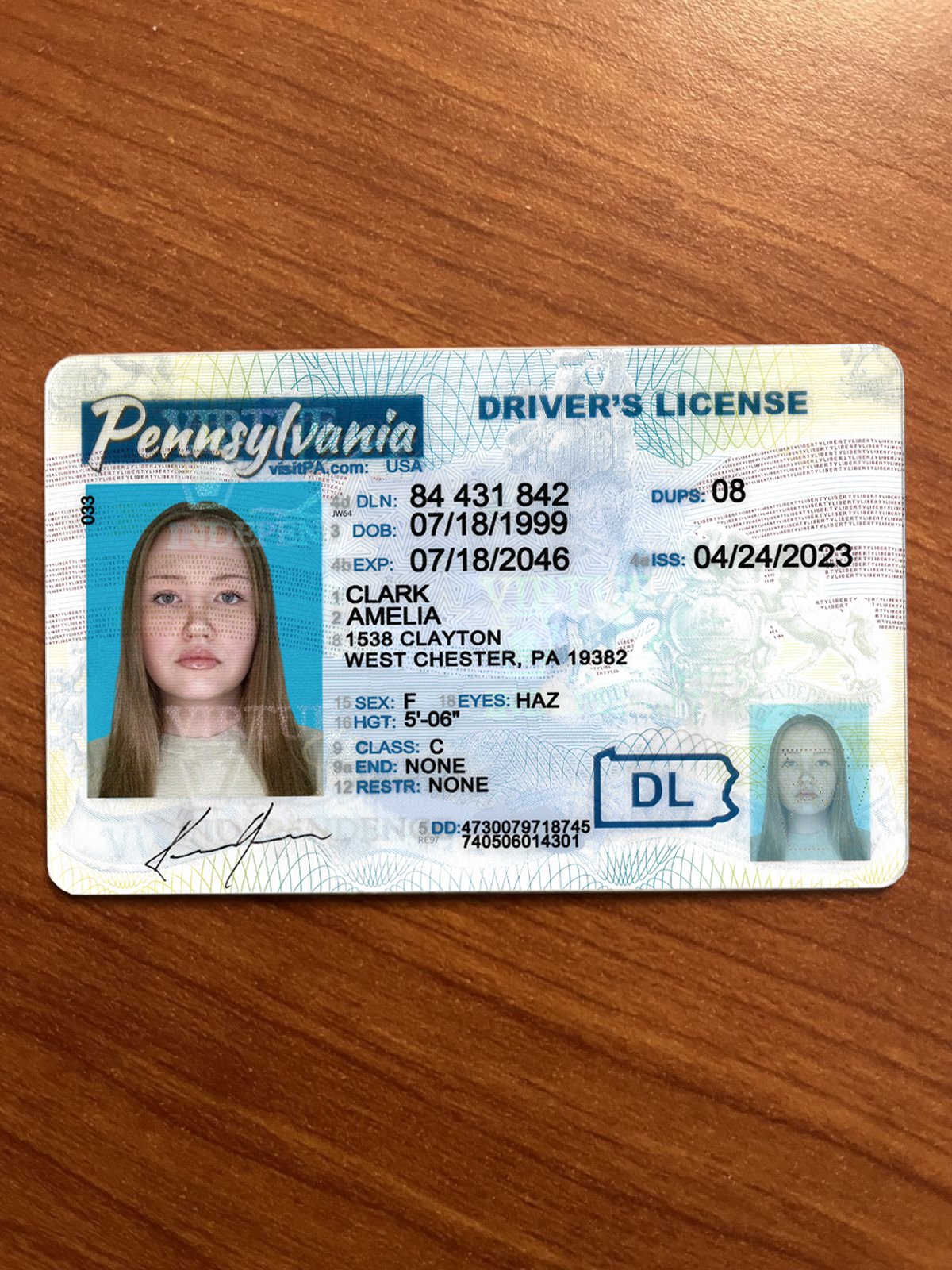 Pennsylvania DL Template 2026 High Quality