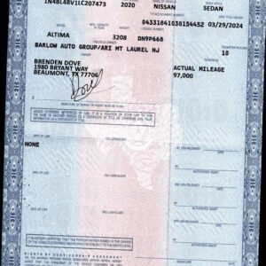 Texas Certificate of Title