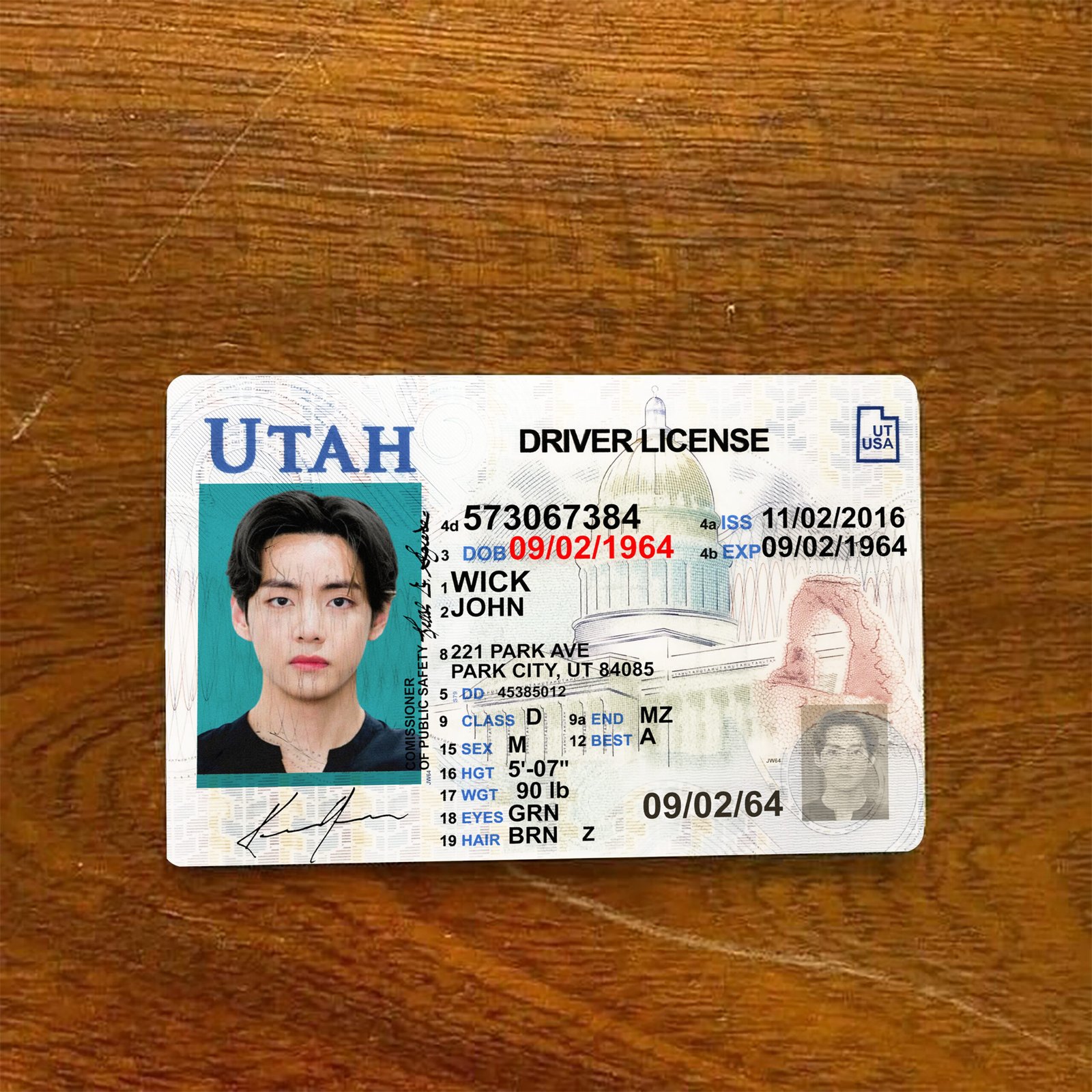 Utah Driver License PSD Template 2026 High Quality