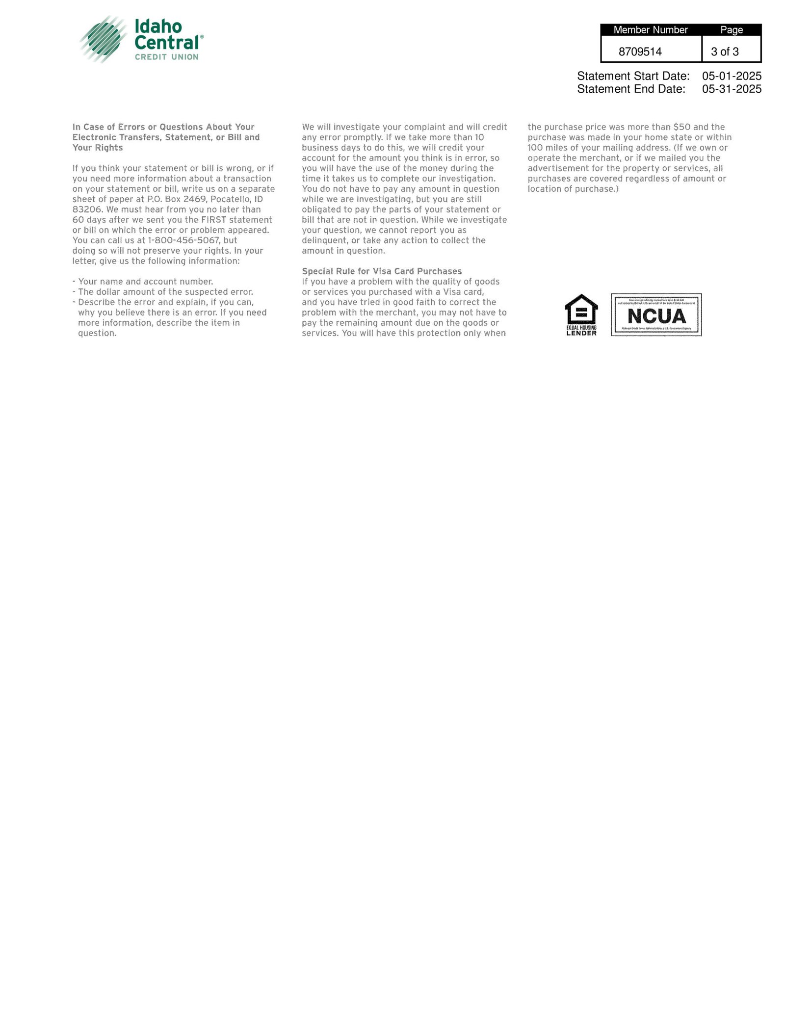 Idaho Central Credit Union Bank Statement Download