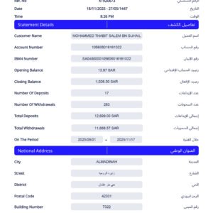 Saudi Arabia Al Rajhi Bank Statement Download