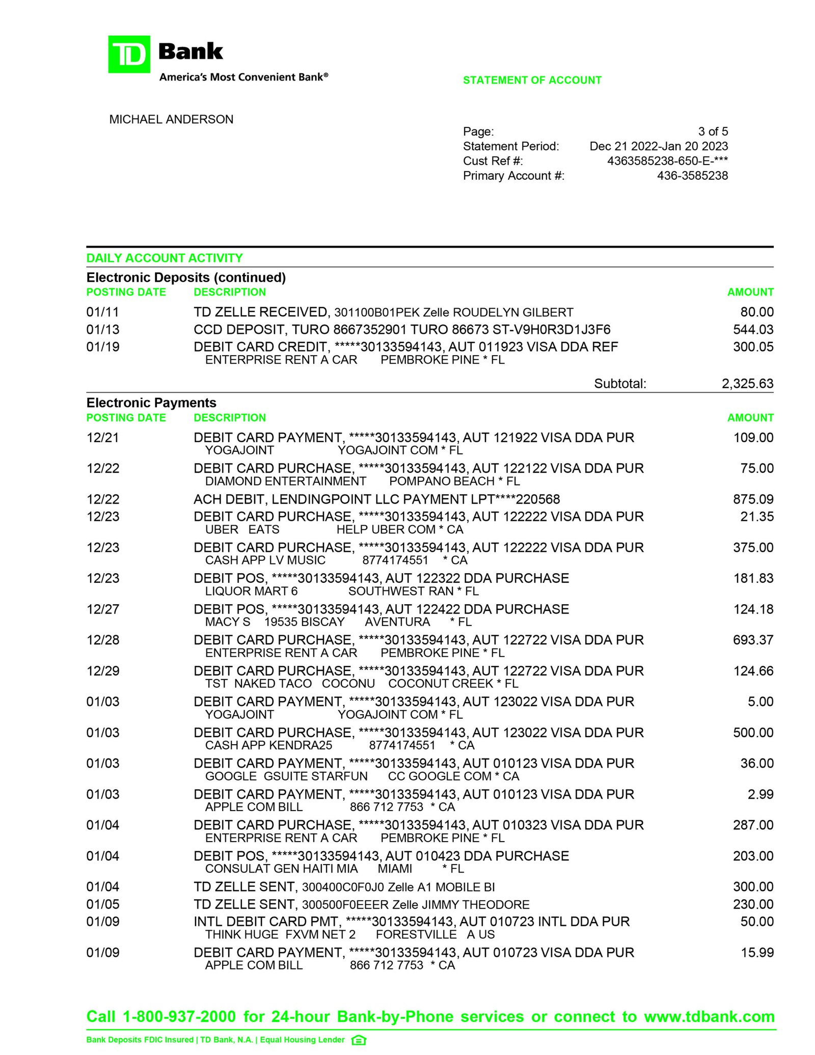 How to Download TD Bank Statement
