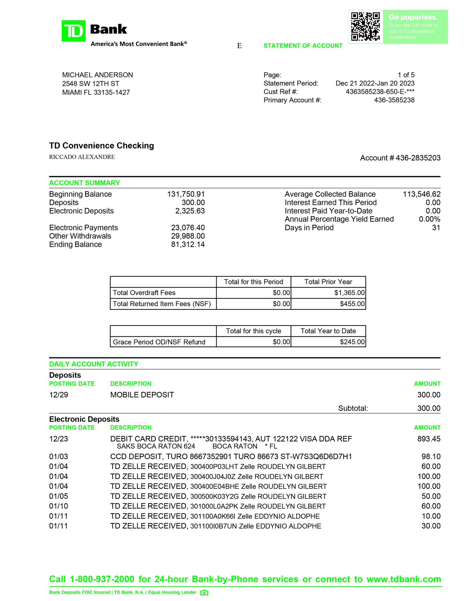 How to Download TD Bank Statement